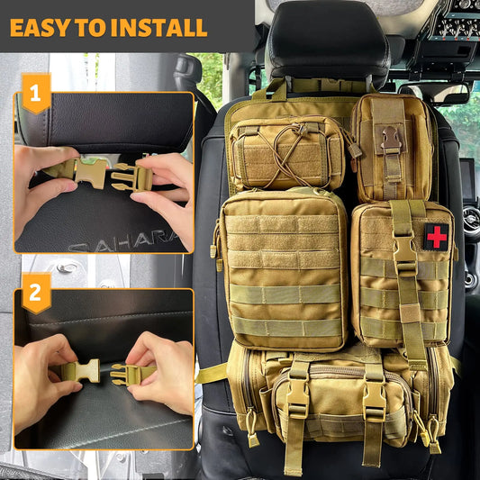 Tactical Car Seat Back Organizer