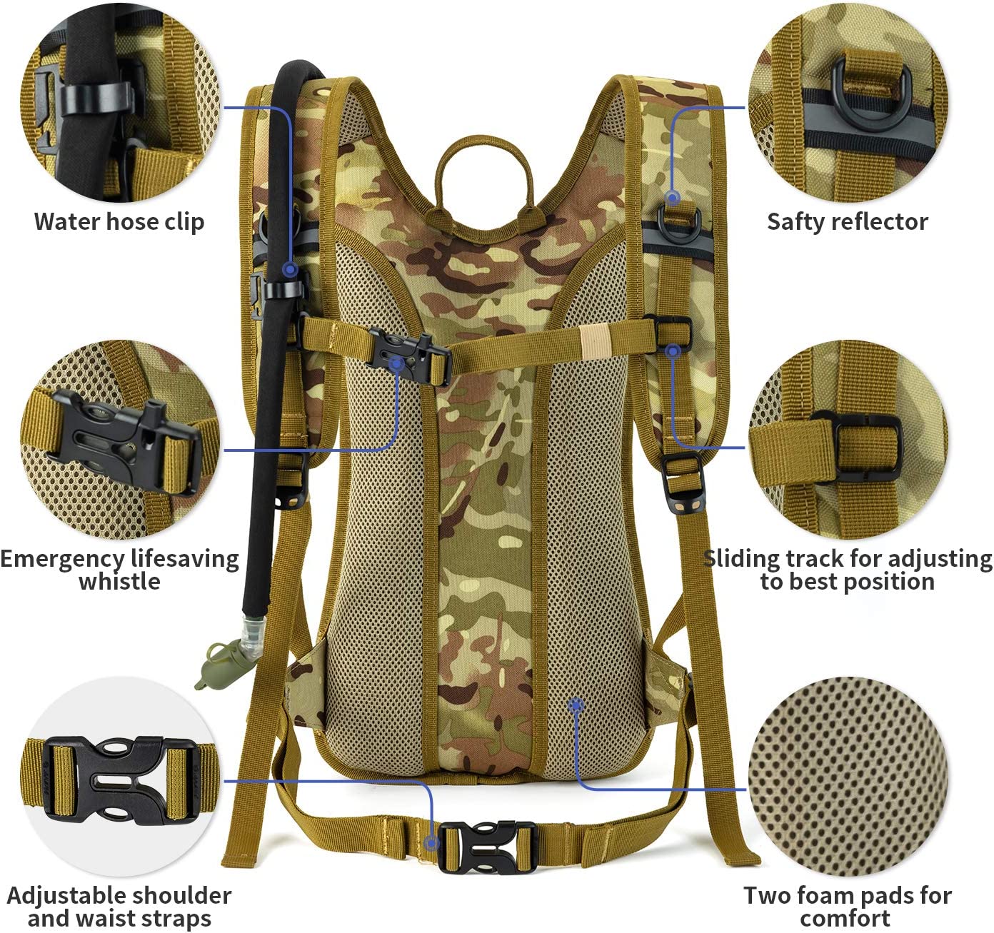 Military Daypack with Camel-bag