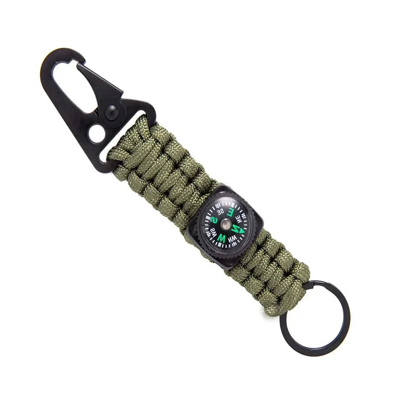 Rope Keychain with Compass