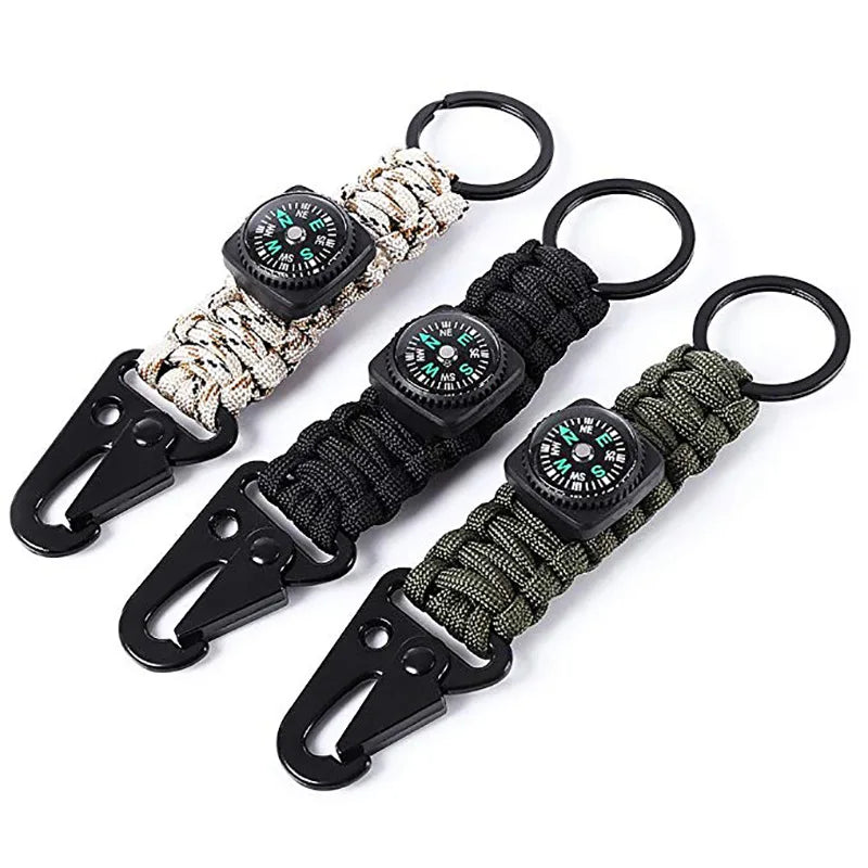 Rope Keychain with Compass
