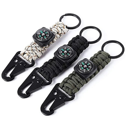 Rope Keychain with Compass