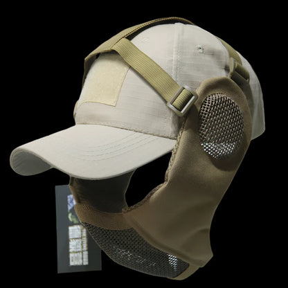 Airsoft Half Face Mask and Hat Set