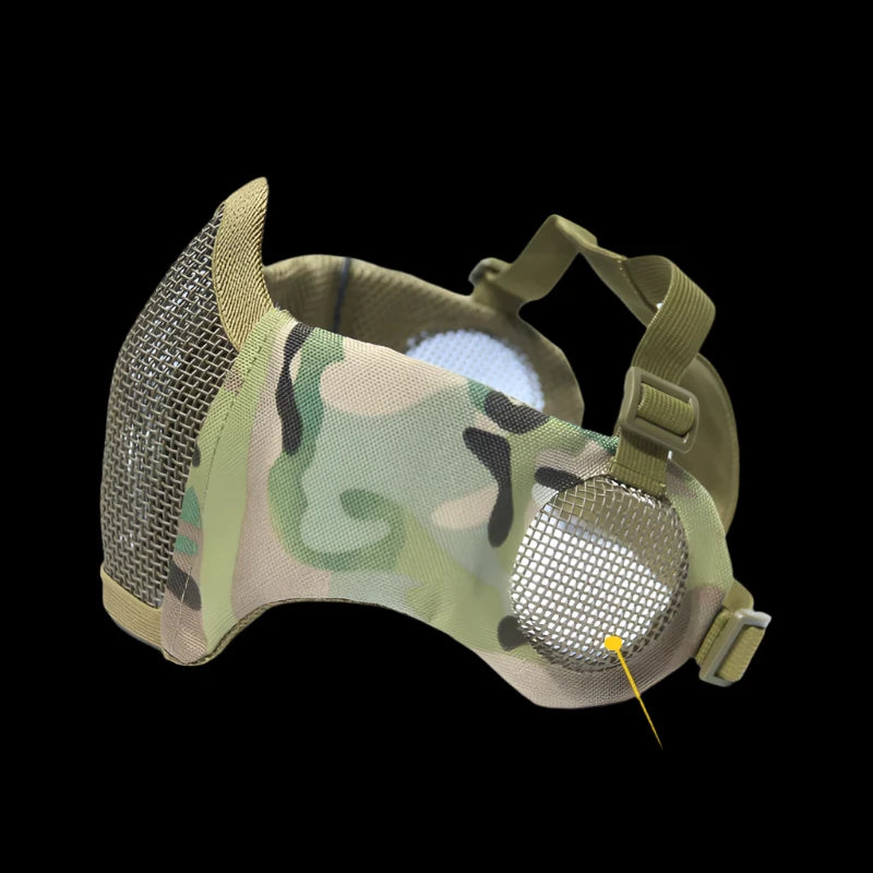 Airsoft Half Face Mask and Hat Set