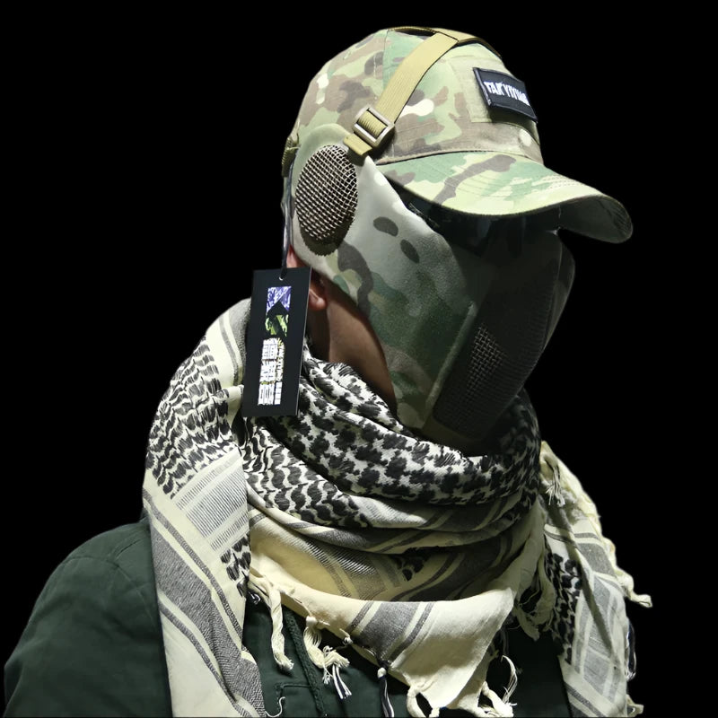 Airsoft Half Face Mask and Hat Set