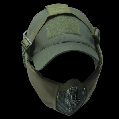 Airsoft Half Face Mask and Hat Set