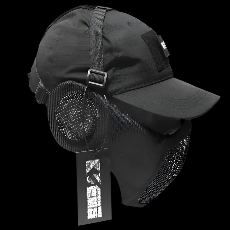 Airsoft Half Face Mask and Hat Set