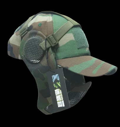 Airsoft Half Face Mask and Hat Set