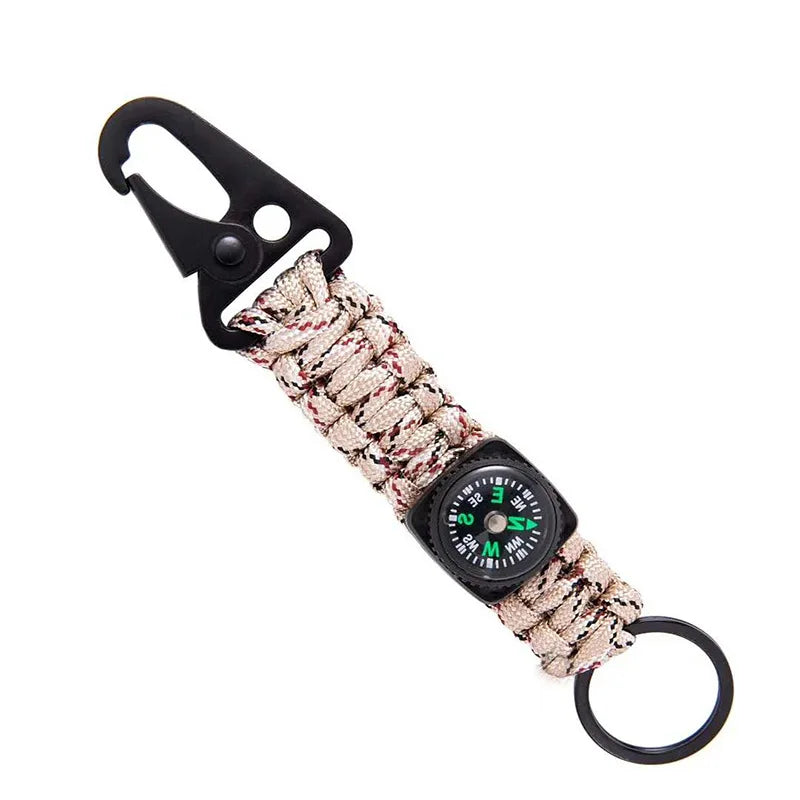 Rope Keychain with Compass