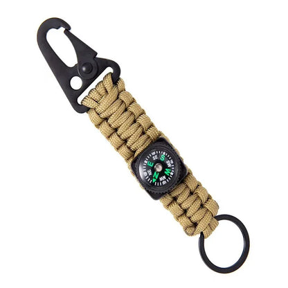 Rope Keychain with Compass