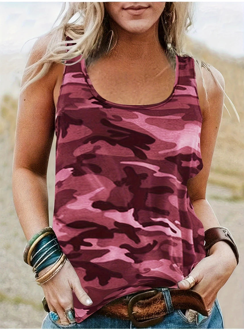 Camo Tank Top Women