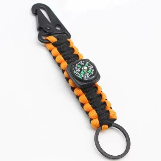 Rope Keychain with Compass