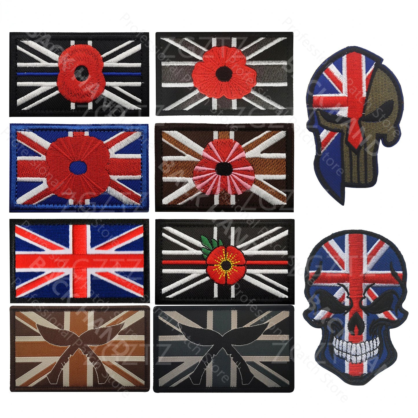 UK Embroidered Patches