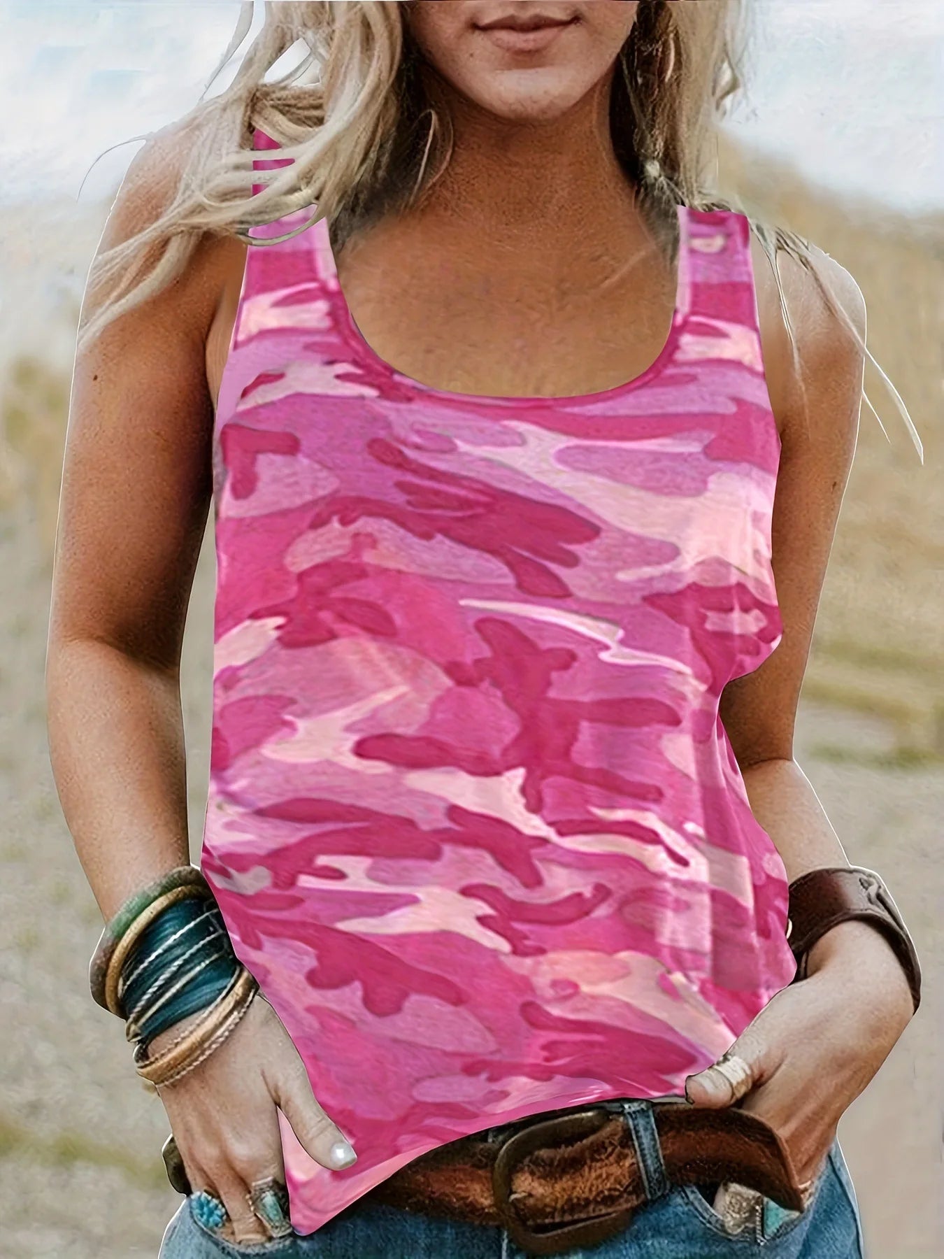 Camo Tank Top Women