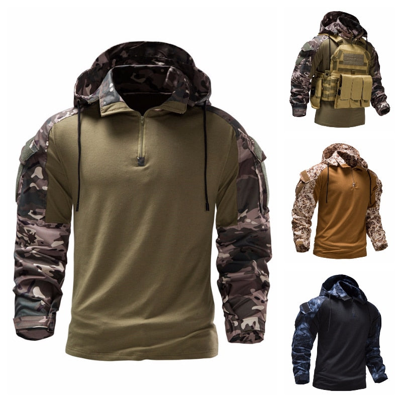 Hooded Camouflage Sweater